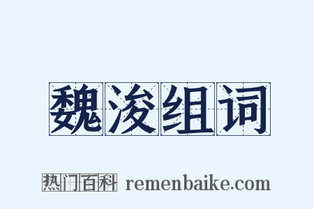 魏浚组词是什么意思的图片